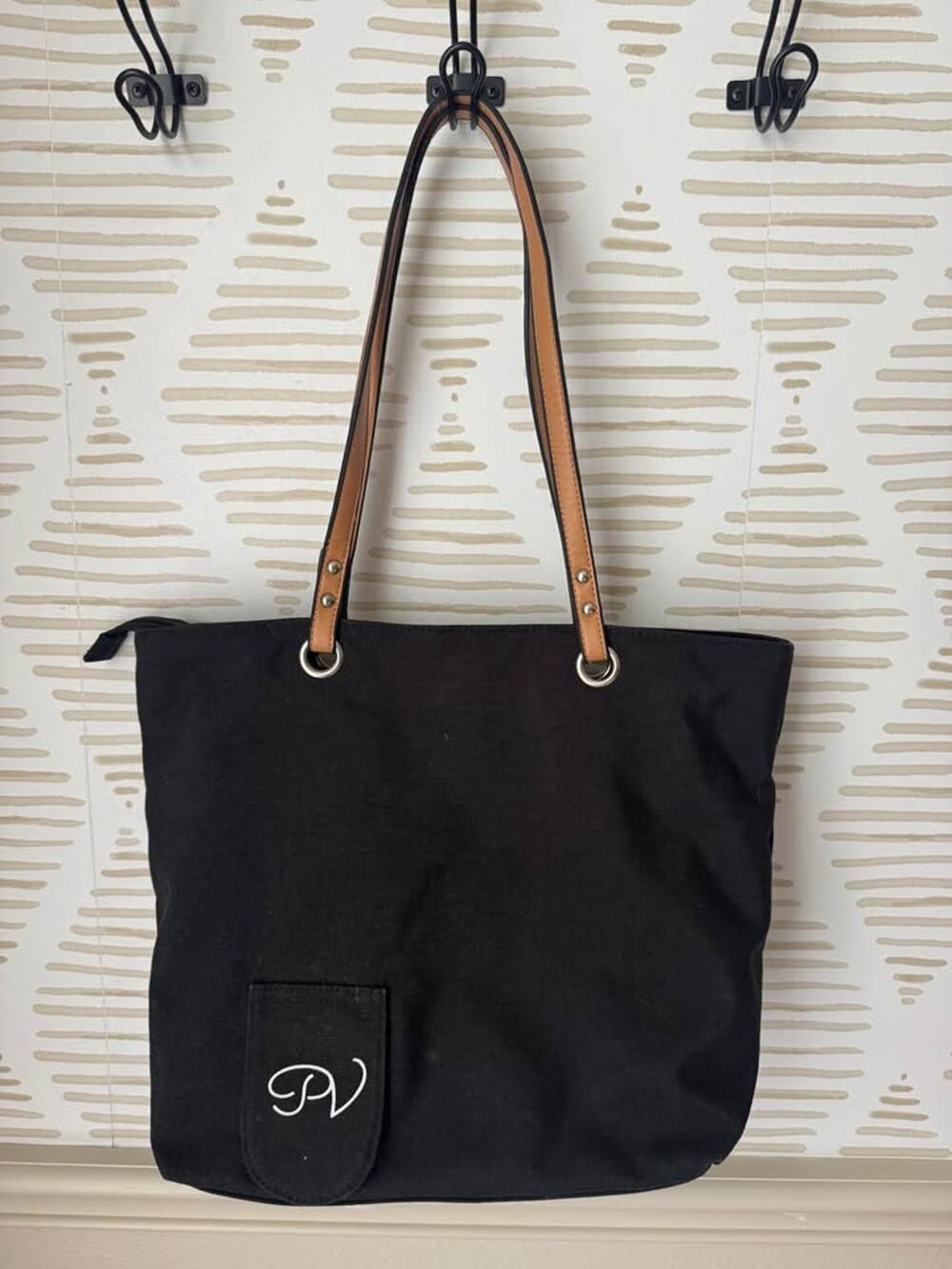 Portovino Black City Tote Wine Pouch Bag